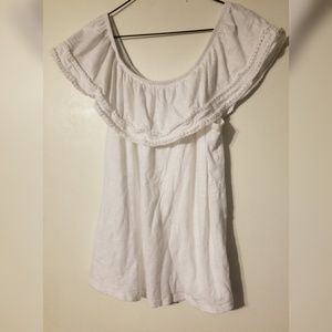White off the shoulder shirt